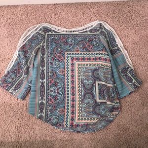Ally B pattered girls blouse